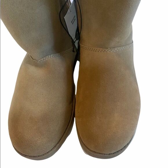 NWT Universal Thread Faux Suede Faux Fur Lined Slip On Boots Tan Womens Size 7 - Picture 8 of 12